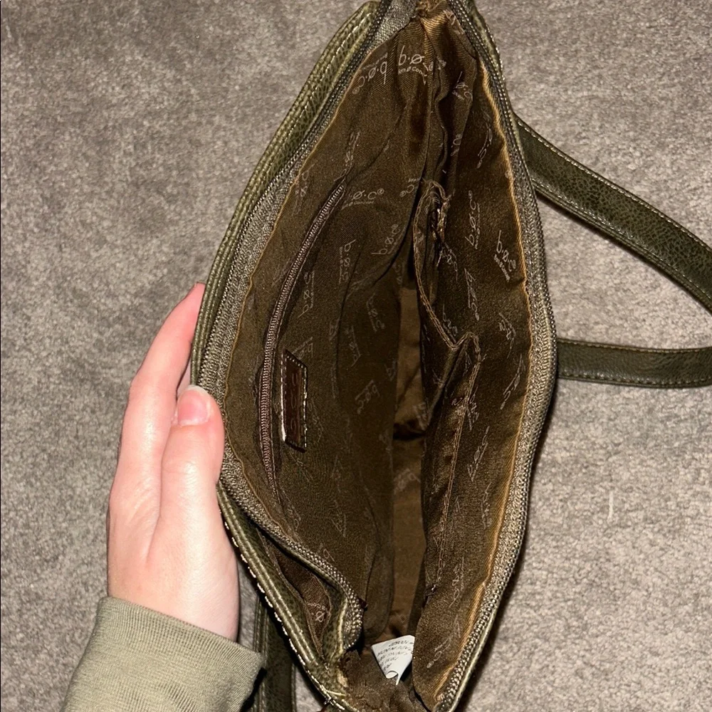 B.O.C. Green and Gold Messenger Bag